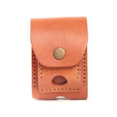 Cool Brown Leather Mens Cigarette Case Cigarette Holder Belt Pouch with Belt Loop for Men - iwalletsmen