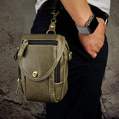 Leather Belt Pouch Mens Small Cases Waist Bag Hip Pack Belt Bag Fanny Pack Bumbag for Men