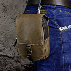 Leather Belt Pouch Mens Small Cases Waist Bag Hip Pack Belt Bag Fanny Pack Bumbag for Men