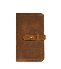 Handmade Leather Mens Travel Wallet Passport Leather Wallet billfold Slim Wallets for Men