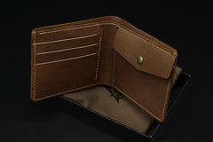 Handmade Leather Tooled EVANGELION EVA Mens billfold Wallet Cool Leather Wallet Slim Wallet for Men