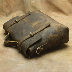Vintage Mens Leather Briefcase Business Briefcase Work Bag Shoulder Bag For Men - iwalletsmen