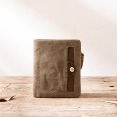 Cool Canvas Mens Small Wallet Bifold Vintage billfold Wallets for Men - iwalletsmen