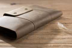 Handmade Leather Mens Travel Wallet Passport Leather Wallet Long Phone Wallets for Men