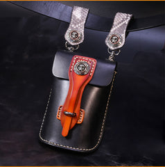 Leather Belt Pouch Mens Small Cases Waist Bag Hip Pack Belt Bag Fanny Pack Bumbag for Men