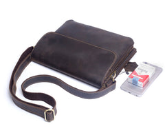 Handmade Leather Mens Cool Messenger Bag Chest Bag Bike Bag Cycling Bag for men