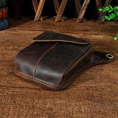 Leather Belt Pouch Mens Small Cases Waist Bag Hip Pack Belt Bag Fanny Pack Bumbag for Men