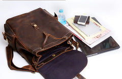 Handmade Leather Mens Cool Backpack Sling Bag Large Black Travel Bag Hiking Bag for men
