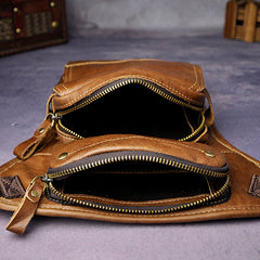 Leather Belt Pouch Mens Small Cases Waist Bag Hip Pack Belt Bag Fanny Pack Bumbag for Men