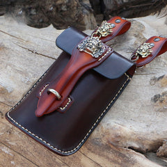 Leather Belt Pouch Mens Small Cases Waist Bag Hip Pack Belt Bag Fanny Pack Bumbag for Men