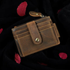 Leather Mens Wallet Cool Slim Front Pocket Wallet Money Clip for Men - iwalletsmen