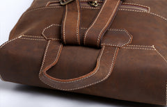 Genuine Leather Mens Cool Backpack Sling Bag Large Black Travel Bag Hiking Bag for men