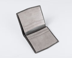 Handmade Leather Mens Cool Slim Leather Wallet Men Small Wallets Bifold for Men