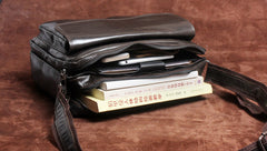Handmade Leather Mens Cool Messenger Bag Chest Bag Bike Bag Cycling Bag for men