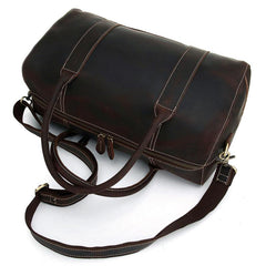 Leather Mens Weekender Bag Duffle Bag Overnight Bag Travel Bag - iwalletsmen