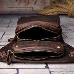 Leather Belt Pouch Mens Small Cases Waist Bag Hip Pack Belt Bag Fanny Pack Bumbag for Men