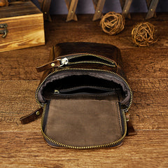 Leather Belt Pouch Mens Small Cases Waist Bag Hip Pack Belt Bag Fanny Pack Bumbag for Men