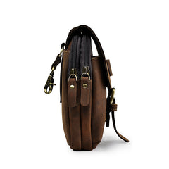 Leather Belt Pouch Mens Small Cases Waist Bag Hip Pack Belt Bag Fanny Pack Bumbag for Men