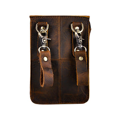 Leather Belt Pouch Mens Small Cases Waist Bag Hip Pack Belt Bag Fanny Pack Bumbag for Men