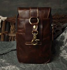 Leather Belt Pouch Mens Small Cases Waist Bag Hip Pack Belt Bag Fanny Pack Bumbag for Men