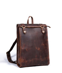 Genuine Leather Mens Cool Backpack Sling Bag Large Black Travel Bag Hiking Bag for men