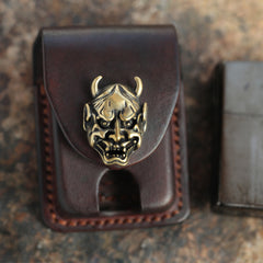 Cool Mens Leather Zippo Lighter Cases with Loop Zippo lighter Holder with clips - iwalletsmen