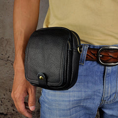 Leather Belt Pouch Mens Small Cases Waist Bag Hip Pack Belt Bag Fanny Pack Bumbag for Men