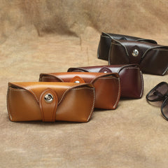 Handmade Mens Leather Glasses Case Glasses Box Glasses Holder For Men - iwalletsmen