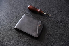 Handmade Mens Cool billfold Leather Wallet Men Small Slim Wallets Bifold for Men - iwalletsmen