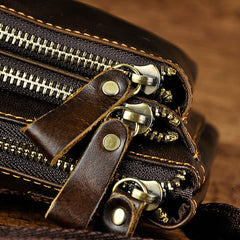 Leather Fanny Pack Mens Waist Bag Hip Pack Belt Bag Bumbag for Men