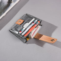 Handmade Leather Mens Cool billfold Wallet Card Holder Small Card Slim Wallets for Men
