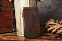Handmade Leather Mens Cool Long Leather Wallet Card Clutch Wallet for Men - iwalletsmen