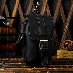 Leather Belt Pouch Mens Small Cases Waist Bag Hip Pack Belt Bag Fanny Pack Bumbag for Men