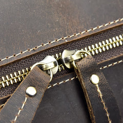 Genuine Leather Mens Cool Weekender Bag Travel Bag Duffle Bags Overnight Bag Holdall Bag for men