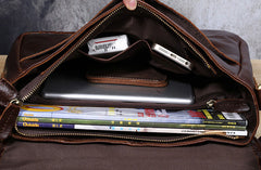 Genuine Leather Mens Cool Messenger Bag Chest Bag Bike Bag Cycling Bag for men