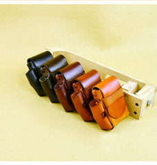 Cool Handmade Leather Mens Cigarette Case with Belt Loop Lighter Holder for Men - iwalletsmen