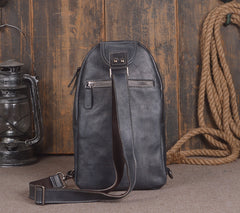 Leather Mens Sling Bag Sling Shoulder Bag Sling Backpack for men - iwalletsmen