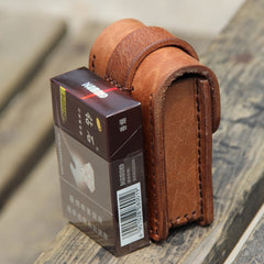 Cool Leather Mens Cigarette Case with Belt Loop Handmade Cigarette Holder for Men - iwalletsmen