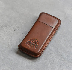 Handmade Green Leather Womens 10pcs Cigarette Holder Case Cool Custom Cigarette Case for Women - iwalletsmen