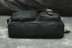 Handmade Leather Mens Cool Small Messenger Bag iPad Bag Chest Bag Bike Bag Cycling Bag for men