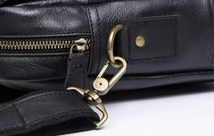 Genuine Leather Mens Cool Messenger Bag Briefcase Chest Bag Bike Bag Cycling Bag for men