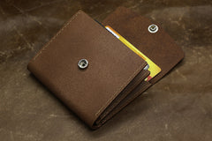 Handmade Leather Mens Cool billfold Wallet Card Holder Small Card Slim Wallets for Men