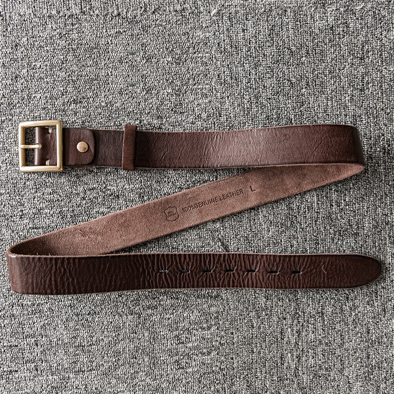 Handmade Genuine Custom Leather Mens Leather Men Coffee Belt for Men