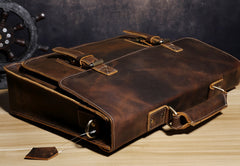 Genuine Leather Mens Cool Messenger Bag Briefcase Chest Bag Bike Bag Cycling Bag for men