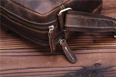 Genuine Leather Mens Cool Messenger Bag SHOULDER BAG CHEST BAG BIKE BAG CYCLING BAG