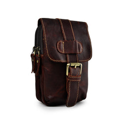 Leather Belt Pouch Mens Small Cases Waist Bag Hip Pack Belt Bag Fanny Pack Bumbag for Men