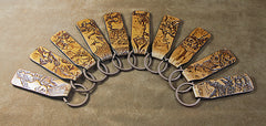 Handmade Leather Tooled League of Legends LOL KeyChain Key Ring Mens Cool Car Key Wallet Wallet Car for Men