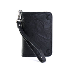 Handmade Leather Mens Chain Biker Wallet Cool Leather Wallet Small Wallets for Men