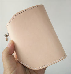 Handmade Mens Leather Small Biker Chain Wallets Cool billfold Biker Wallets with Chain - iwalletsmen