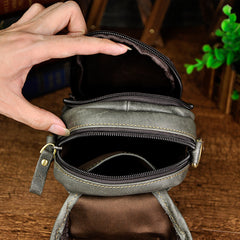 Leather Belt Pouch Mens Small Cases Waist Bag Hip Pack Belt Bag Fanny Pack Bumbag for Men